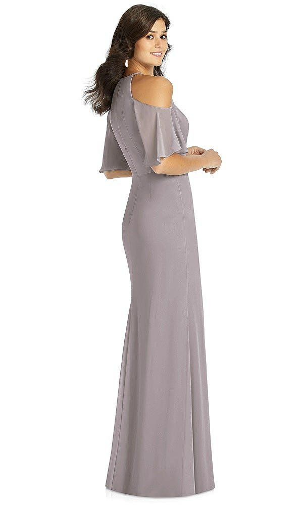 Back View - Cashmere Gray Thread Bridesmaid Style Dakota