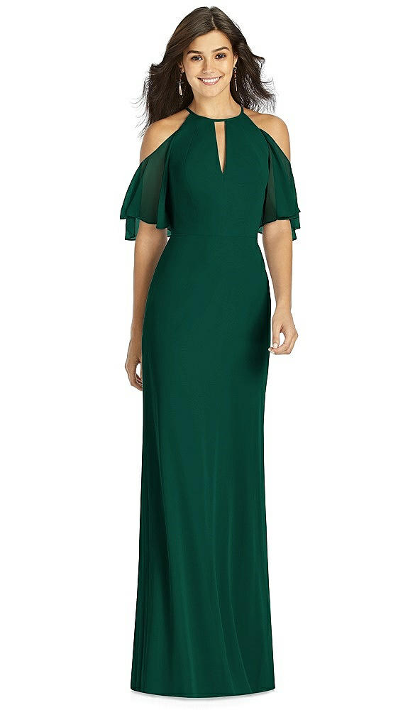 Front View - Hunter Green Thread Bridesmaid Style Dakota