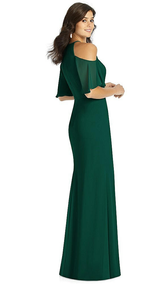 Back View - Hunter Green Thread Bridesmaid Style Dakota
