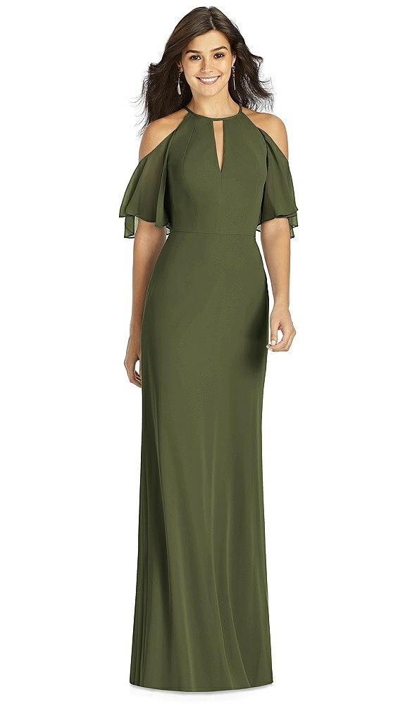 Front View - Olive Green Thread Bridesmaid Style Dakota