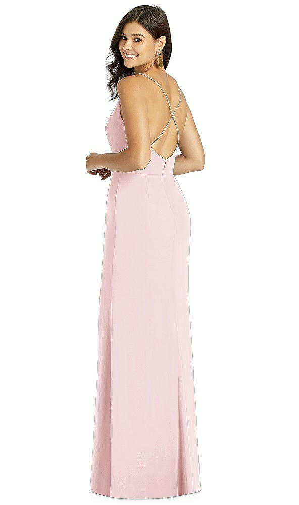 Back View - Ballet Pink Thread Bridesmaid Style Cora
