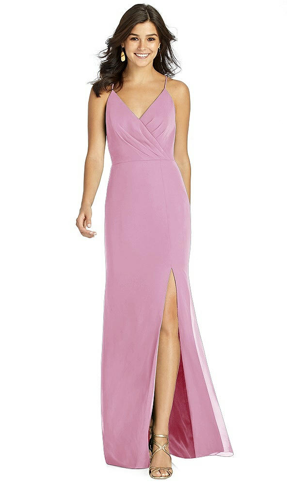 Front View - Powder Pink Thread Bridesmaid Style Cora
