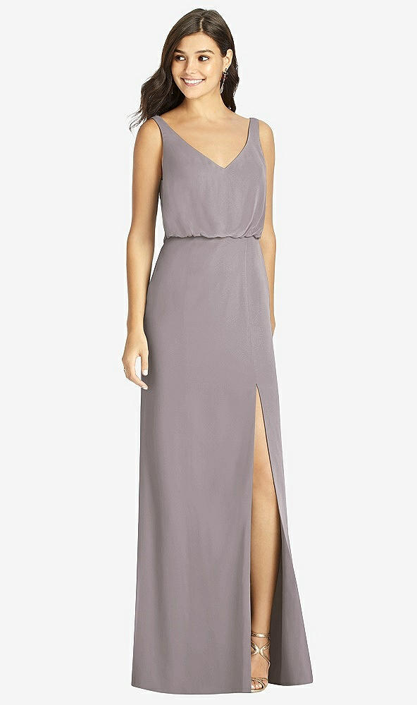 Front View - Cashmere Gray Thread Bridesmaid Style Ines