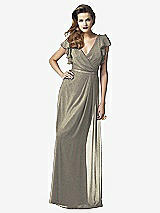 Front View Thumbnail - Mocha Gold Dessy Shimmer Bridesmaid Dress 2874LS