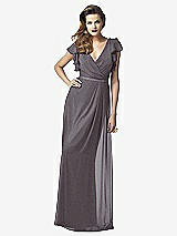 Front View Thumbnail - Stormy Silver Dessy Shimmer Bridesmaid Dress 2874LS