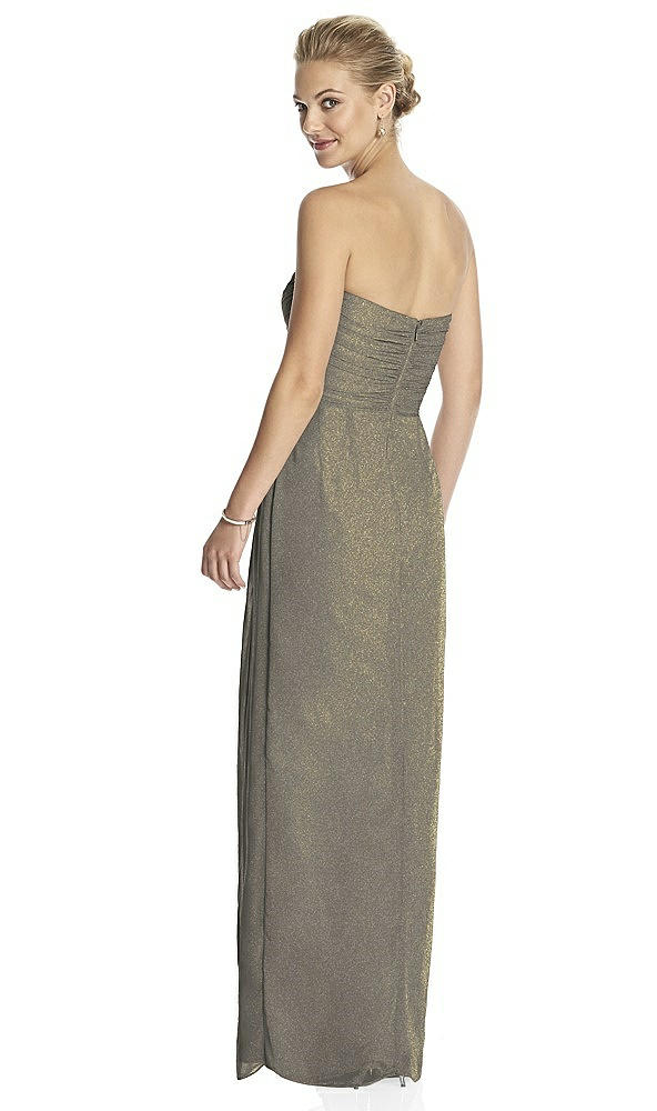 Back View - Mocha Gold Dessy Shimmer Bridesmaid Dress 2882LS
