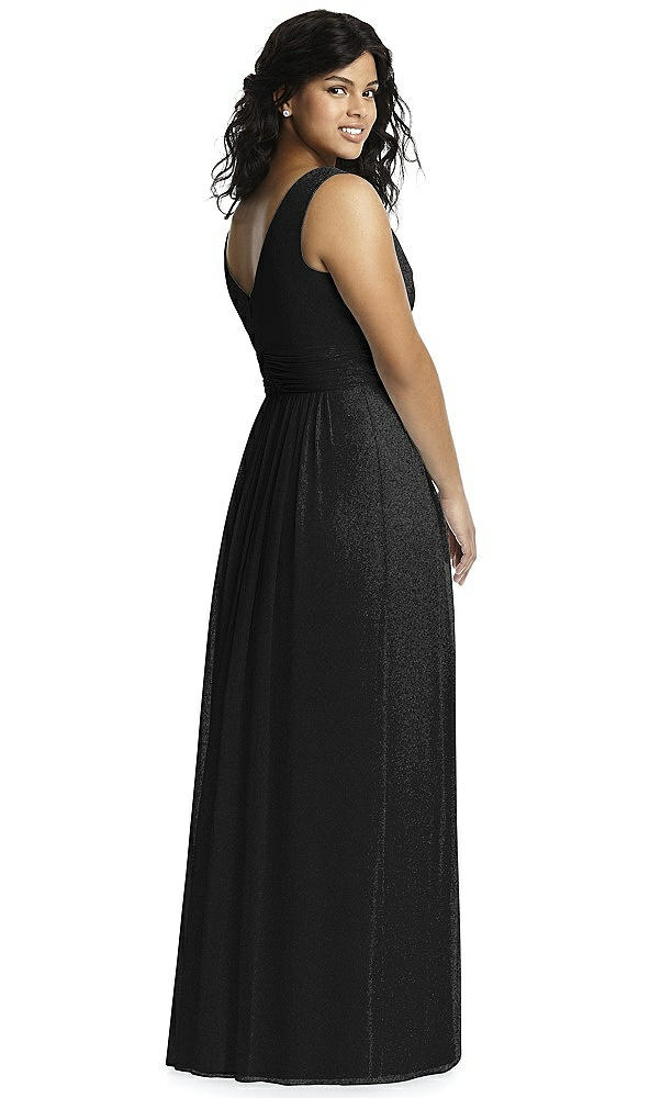 Back View - Black Silver Dessy Shimmer Bridesmaid Dress 2894LS
