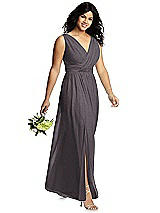 Front View Thumbnail - Stormy Silver Dessy Shimmer Bridesmaid Dress 2894LS