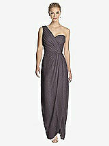 Front View Thumbnail - Stormy Silver Dessy Shimmer Bridesmaid Dress 2905LS