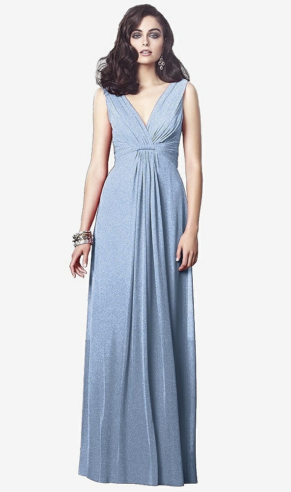 Front View - Cloudy Silver Dessy Shimmer Bridesmaid Dress 2907LS