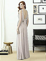 Rear View Thumbnail - Taupe Silver Dessy Shimmer Bridesmaid Dress 2955LS