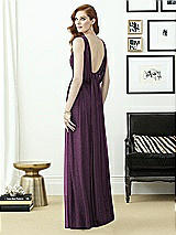 Rear View Thumbnail - Aubergine Silver Dessy Shimmer Bridesmaid Dress 2955LS