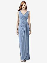 Front View Thumbnail - Cloudy Silver Dessy Shimmer Bridesmaid Dress 2958LS