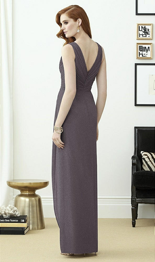 Back View - Stormy Silver Dessy Shimmer Bridesmaid Dress 2958LS