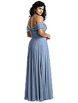 Rear View Thumbnail - Cloudy Silver Dessy Shimmer Bridesmaid Dress 2970LS