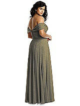 Rear View Thumbnail - Mocha Gold Dessy Shimmer Bridesmaid Dress 2970LS