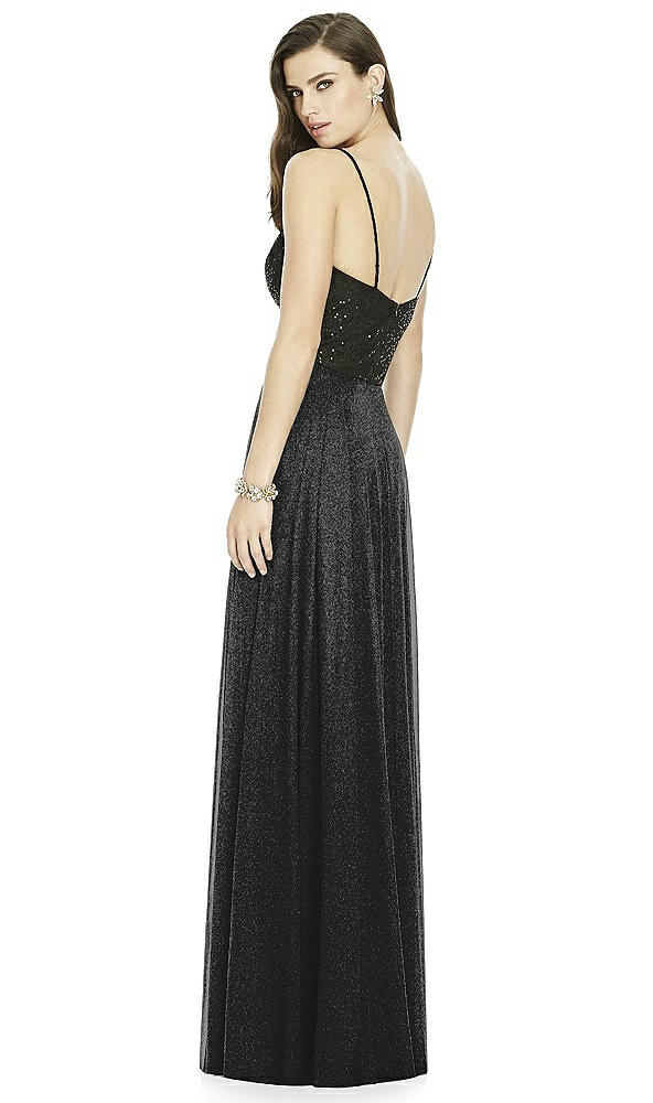 Back View - Black Silver Dessy Shimmer Bridesmaid Skirt S2984LS