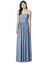 Front View Thumbnail - Cloudy Silver Dessy Shimmer Bridesmaid Dress 2991LS
