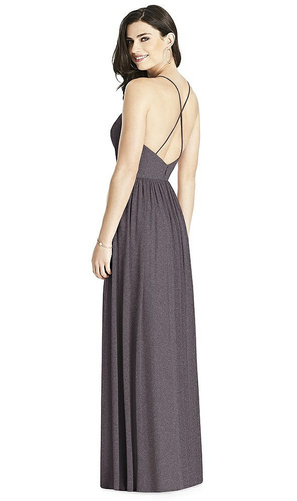 Back View - Stormy Silver Dessy Shimmer Bridesmaid Dress 3019LS