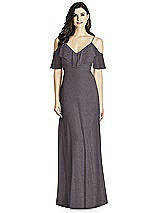 Front View Thumbnail - Stormy Silver Dessy Shimmer Bridesmaid Dress 3020LS