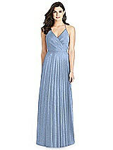 Rear View Thumbnail - Cloudy Silver Dessy Shimmer Bridesmaid Dress 3021LS