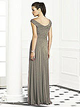 Rear View Thumbnail - Mocha Gold After Six Shimmer Bridesmaids Dress 6667LS