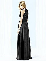 Rear View Thumbnail - Black Silver After Six Shimmer Bridesmaid Dress 6704LS