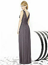Rear View Thumbnail - Stormy Silver After Six Shimmer Bridesmaid Dress 6711LS