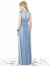 Rear View Thumbnail - Cloudy Silver After Six Shimmer Bridesmaid Dress 6714LS