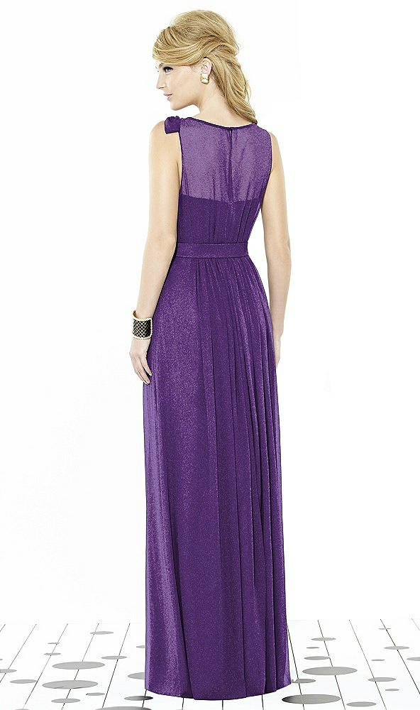 Back View - Majestic Gold After Six Shimmer Bridesmaid Dress 6714LS