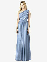 Front View Thumbnail - Cloudy Silver After Six Shimmer Bridesmaid Dress 6728LS