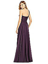 Rear View Thumbnail - Aubergine Silver After Six Shimmer Bridesmaid Dress 6751LS