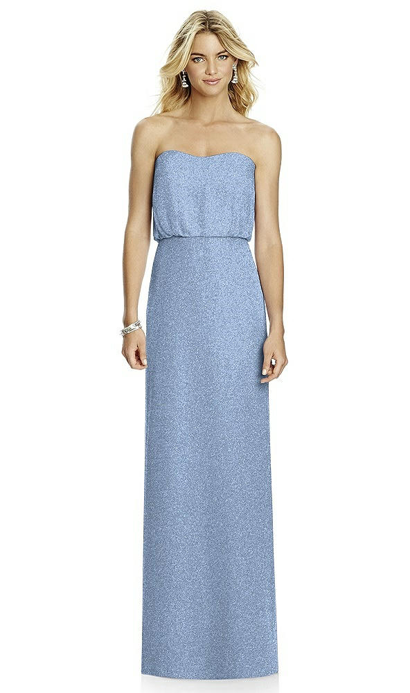 Front View - Cloudy Silver After Six Shimmer Bridesmaid Dress 6761LS