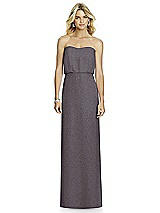 Front View Thumbnail - Stormy Silver After Six Shimmer Bridesmaid Dress 6761LS