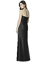 Rear View Thumbnail - Black Silver After Six Shimmer Bridesmaid Dress 6762LS