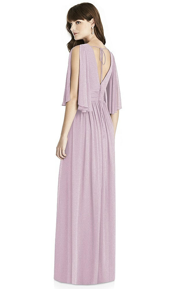 Back View - Suede Rose Silver After Six Shimmer Bridesmaid Dress 6777LS