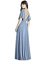Rear View Thumbnail - Cloudy Silver After Six Shimmer Bridesmaid Dress 6778LS