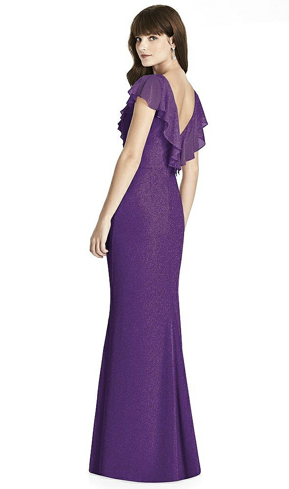 Back View - Majestic Gold After Six Shimmer Bridesmaid Dress 6779LS