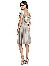 Rear View Thumbnail - Taupe Silver After Six Shimmer Bridesmaid Dress 6796LS