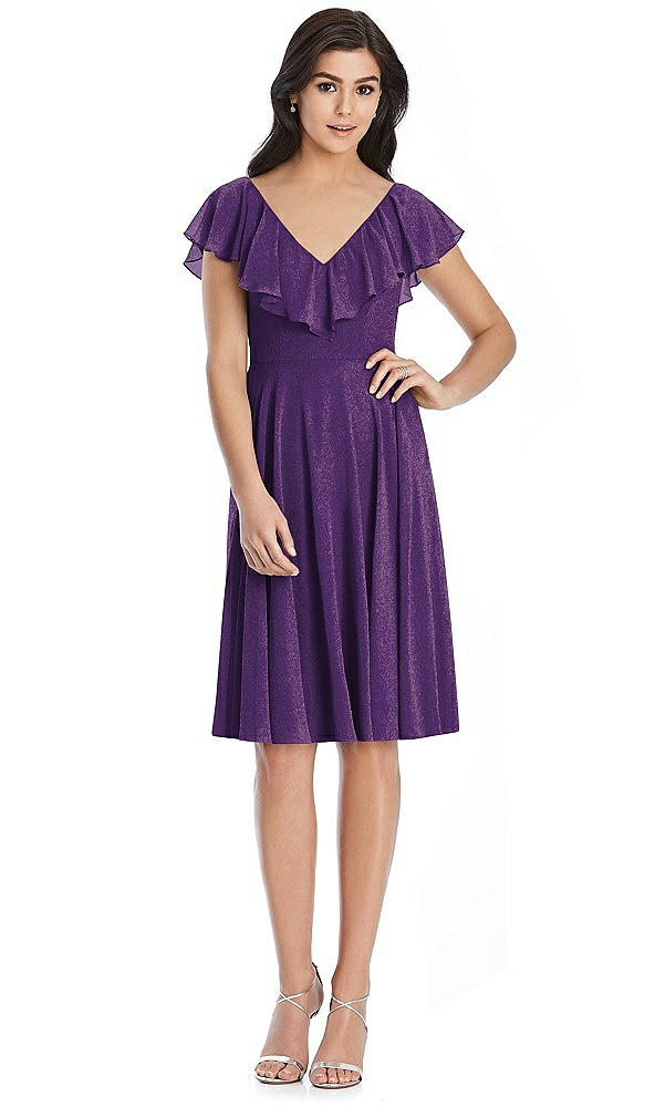 Front View - Majestic Gold After Six Shimmer Bridesmaid Dress 6796LS