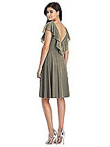 Rear View Thumbnail - Mocha Gold After Six Shimmer Bridesmaid Dress 6796LS