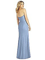 Rear View Thumbnail - Cloudy Silver After Six Shimmer Bridesmaid Dress 6803LS
