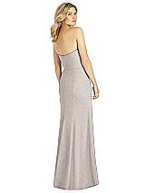 Rear View Thumbnail - Taupe Silver After Six Shimmer Bridesmaid Dress 6803LS