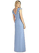 Rear View Thumbnail - Cloudy Silver After Six Shimmer Bridesmaid Dress 6810LS