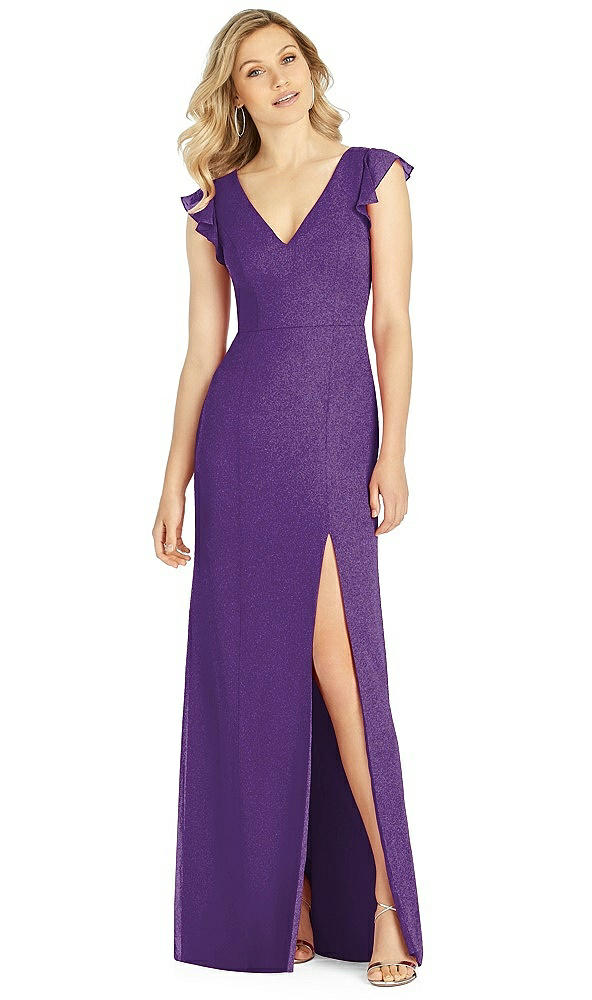 Front View - Majestic Gold After Six Shimmer Bridesmaid Dress 6810LS