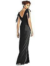 Rear View Thumbnail - Black Silver Studio Design Shimmer Bridesmaid Dress 4542LS