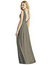 Rear View Thumbnail - Mocha Gold & Light Nude Bella Bridesmaids Shimmer Dress BB109LS
