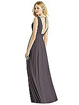 Rear View Thumbnail - Stormy Silver & Light Nude Bella Bridesmaids Shimmer Dress BB109LS