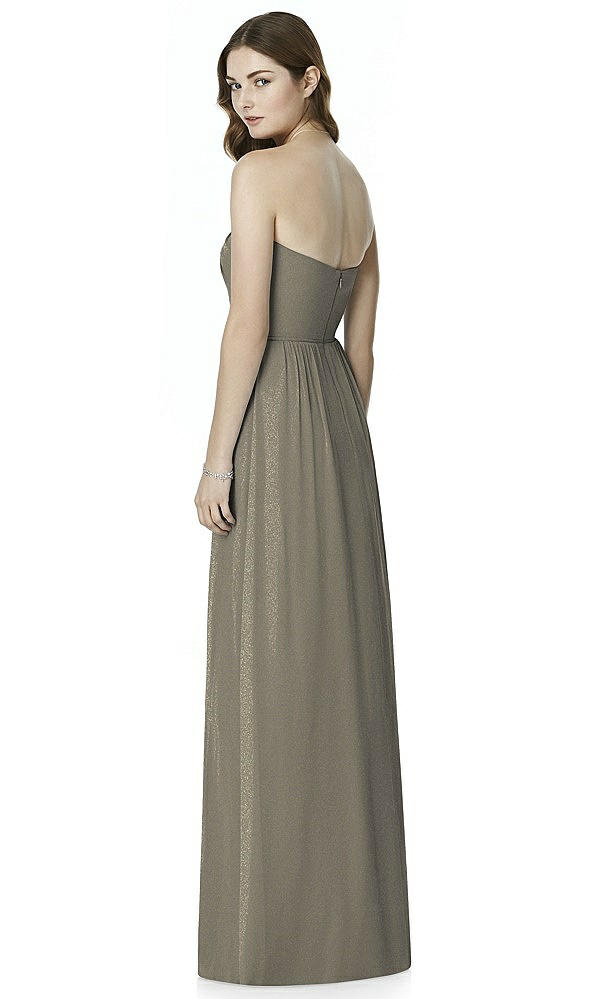 Back View - Mocha Gold Bella Bridesmaids Shimmer Dress BB101LS