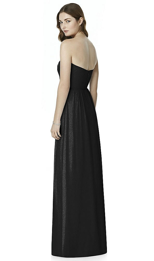 Back View - Black Silver Bella Bridesmaids Shimmer Dress BB101LS